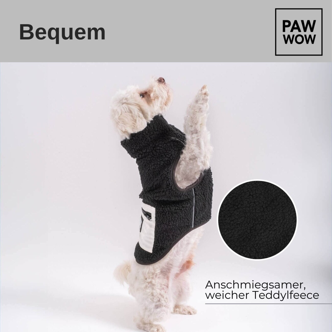 PAW WOW Hundejacke MIKA Schwarz S
