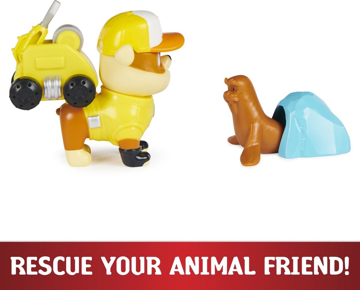 Paw Patrol - Rubble Figur Med Tilbehør - Hero Pups