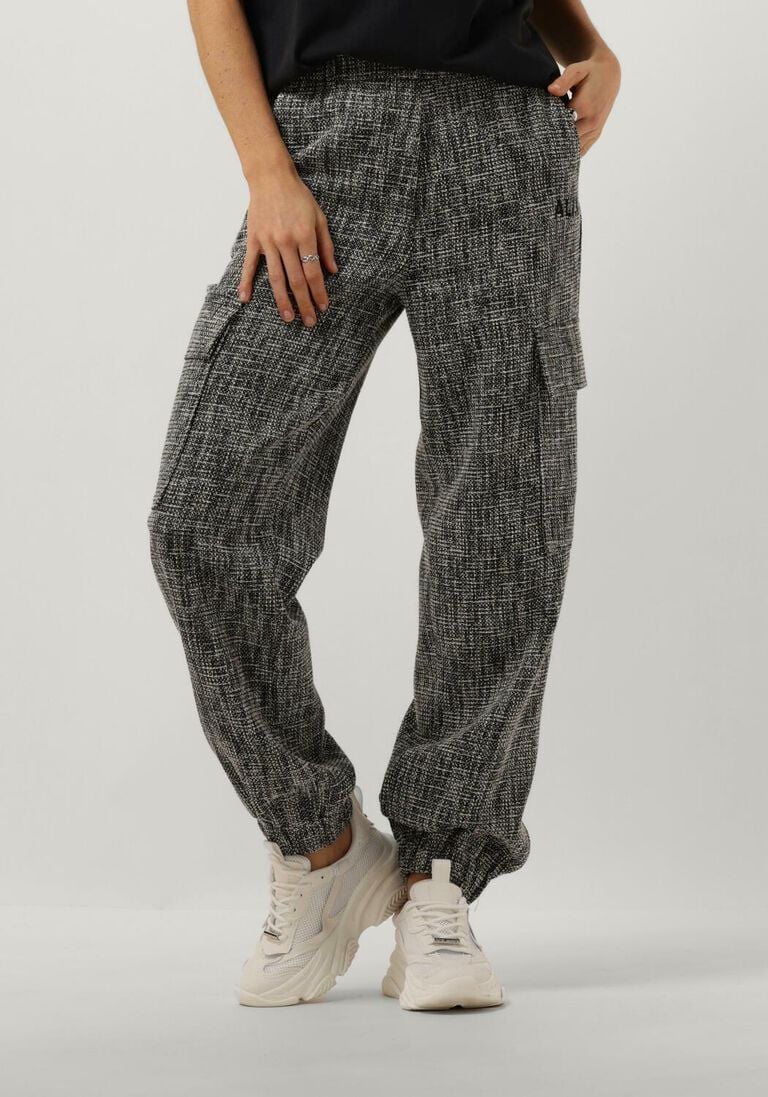 ALIX THE LABEL grijze alix the label cargobroeken ladies woven boucle cargo pants
