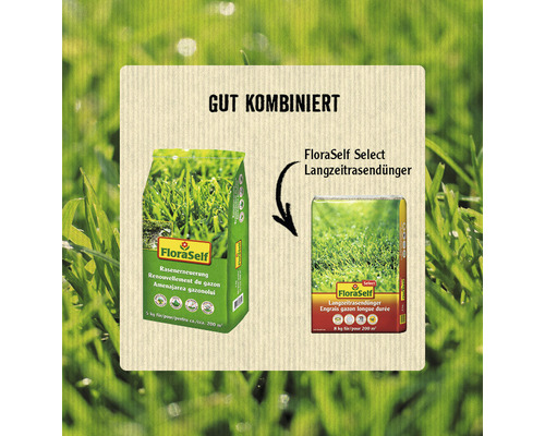 FloraSelf Select langzaamwerkende gazonmeststof, 8 kg, 200 m²