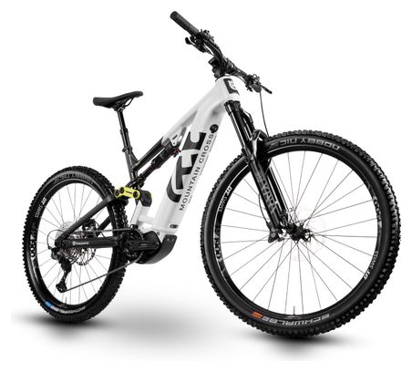 VTT Electrique Tout-Suspendu Husqvarna Mountain Cross MC3 Shimano Deore 12V 630 Wh 29/27.5'' Blanc