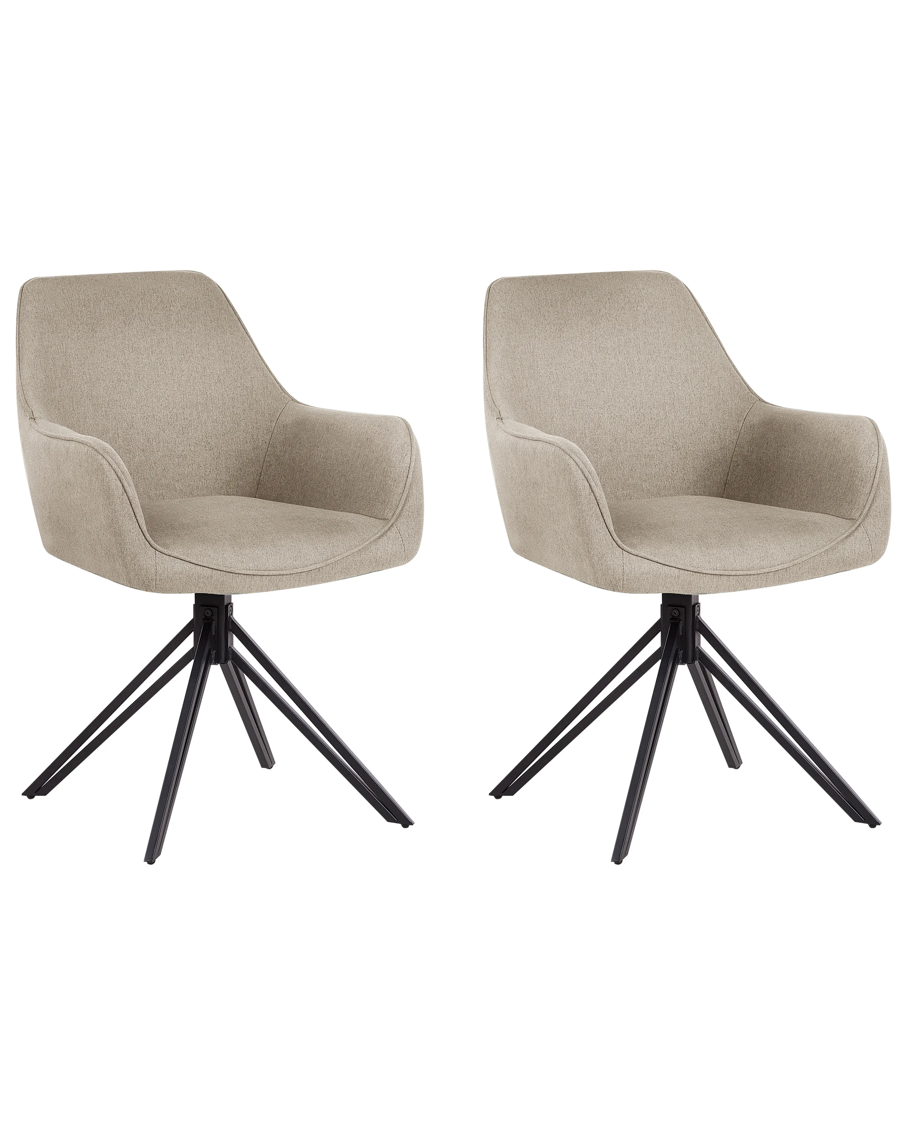 Set van 2 eetkamerstoelen draaibaar JODAR Taupe