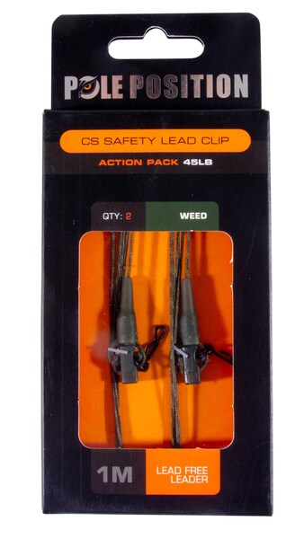 Kit de clip à plomb   Bas de ligne Pole Position 100cm (45lb) (2 pièces)