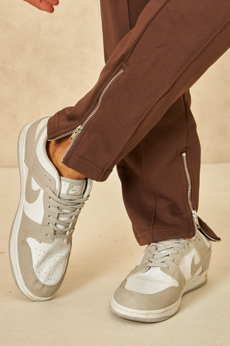 Joggerpant à bandes marron
