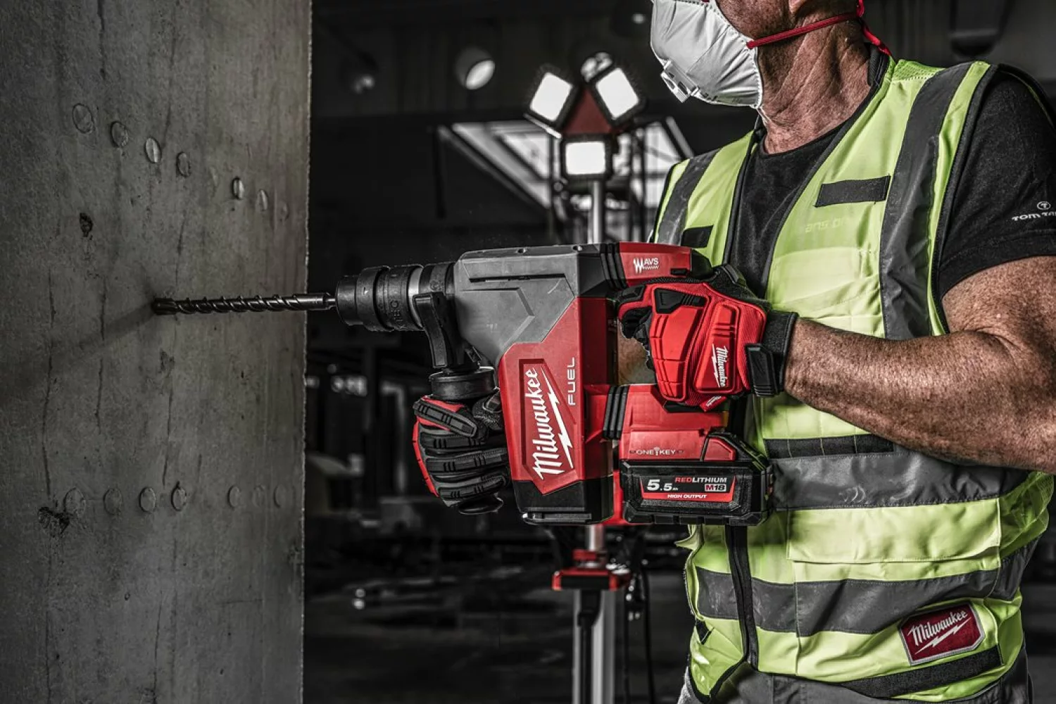 Milwaukee M18 ONEFHPX-0X 18V Li-ion Accu SDS-plus boorhamer body in HD-Box