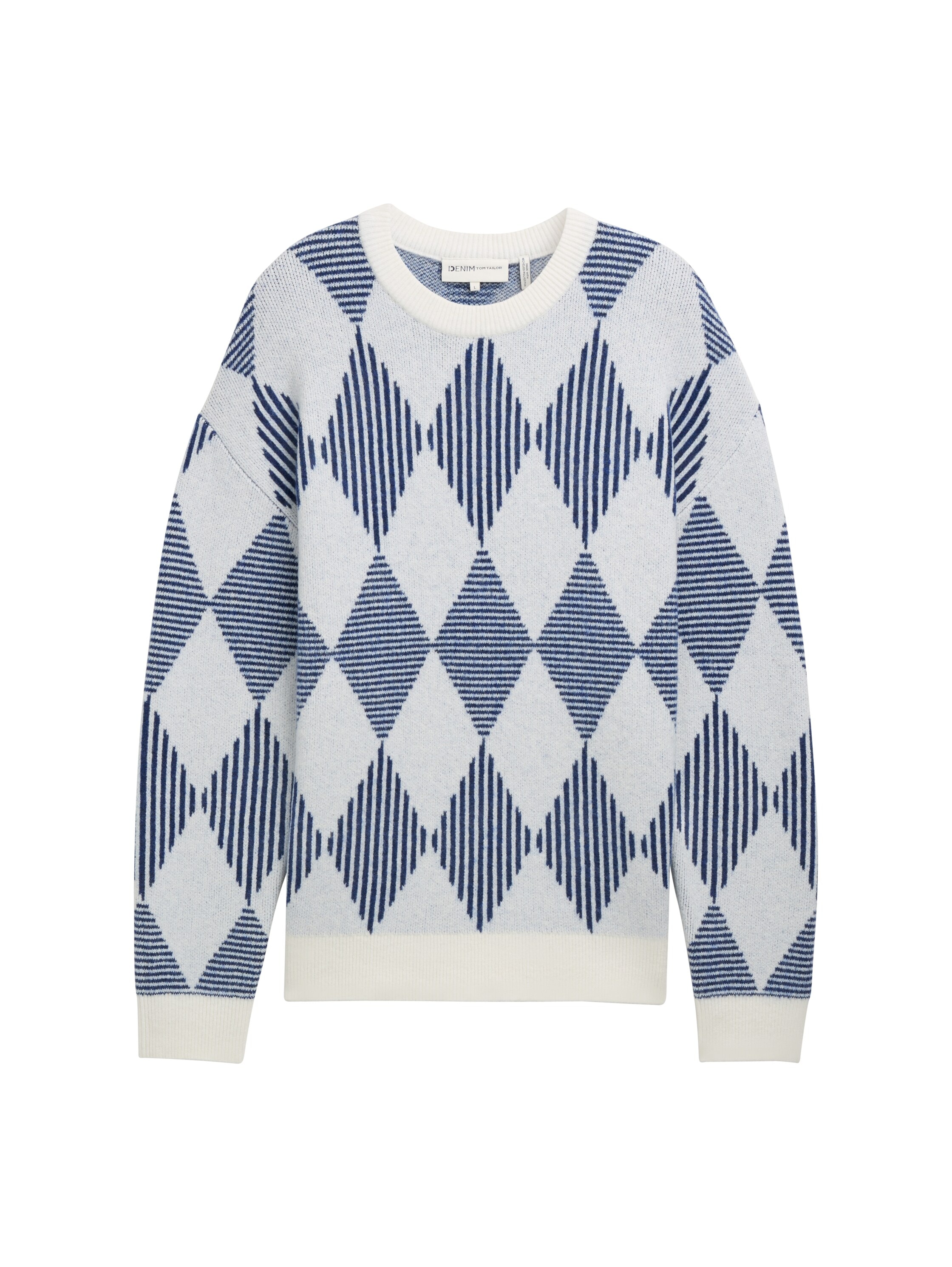 TOM TAILOR Denim Rundhalspullover , mit Argyle Muster