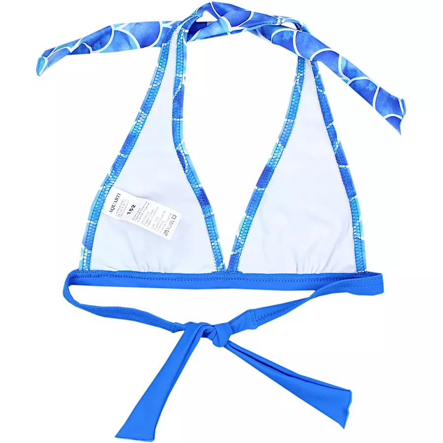 Aquarti Mädchen Bikini Set Zweiteilig Bikinislip Bustier blauweiß