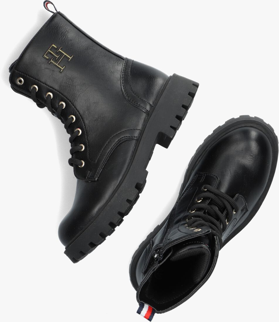 TOMMY HILFIGER zwarte tommy hilfiger veterboots 32392