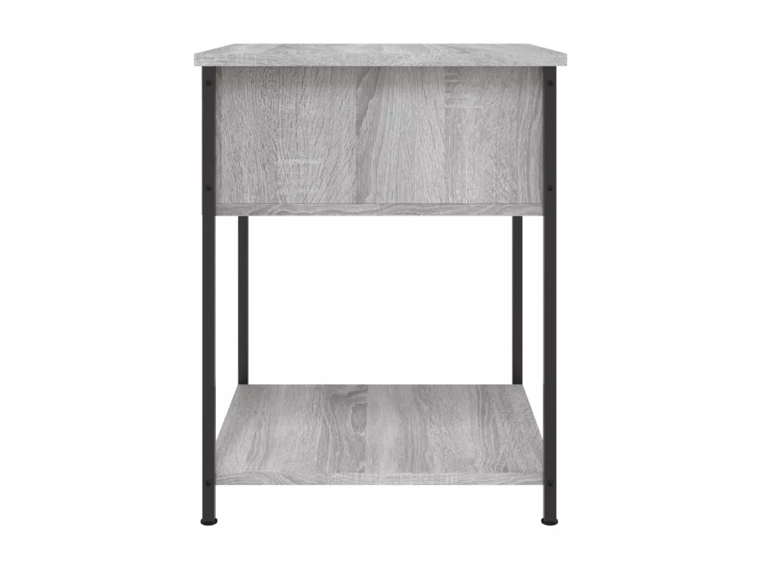 Table de chevet sonoma gris 44x45x58 cm bois d'ingénierie