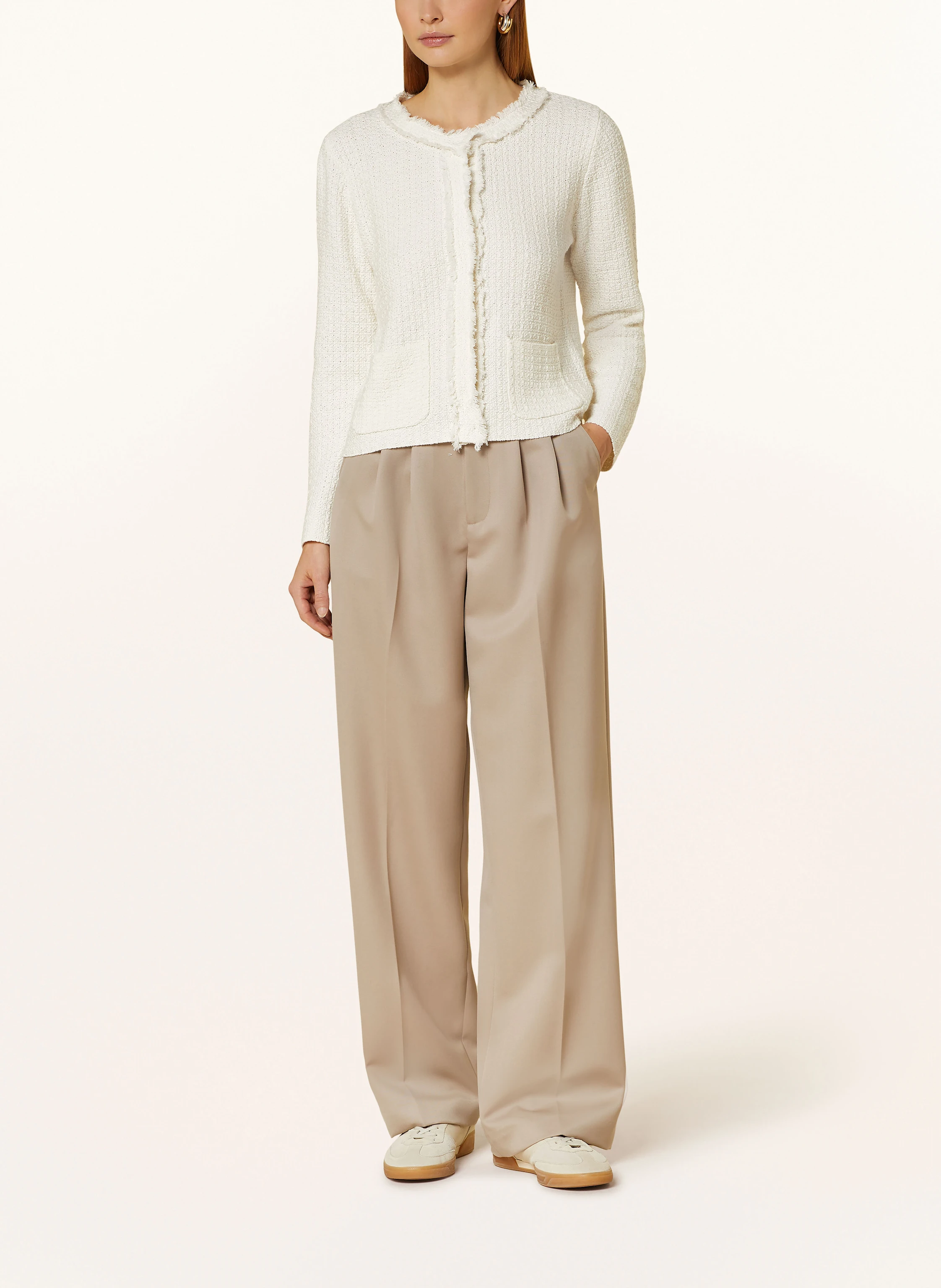 darling harbour Bouclé-Jacke mit Leinen