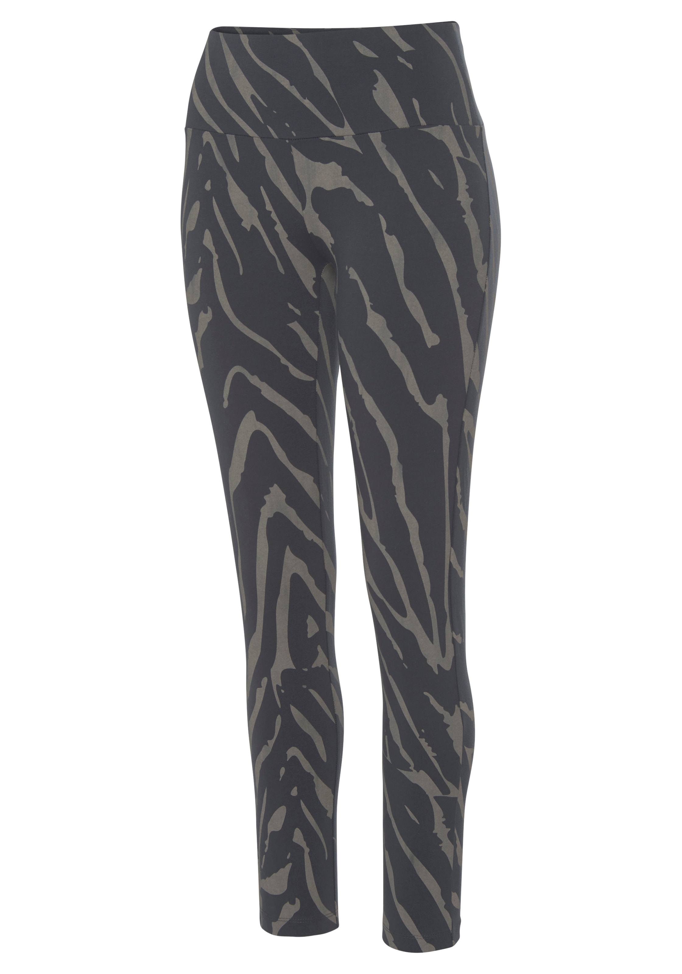 LASCANA Leggings  mit Zebramuster und breitem Bund, Loungewear