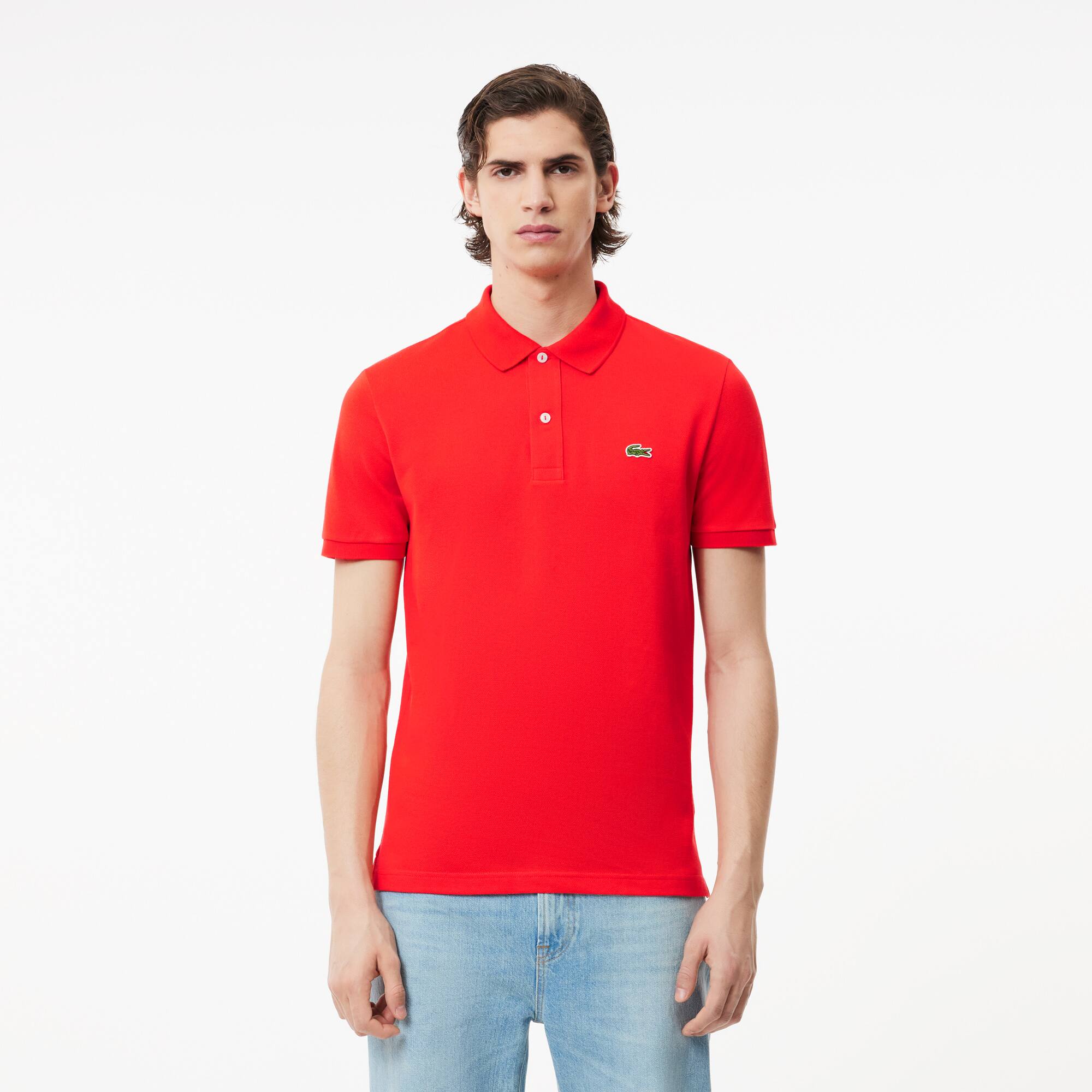Polo Original L.12.12 slim fit coton petit piqué Manches Courtes - Rouge - Lacoste - Homme