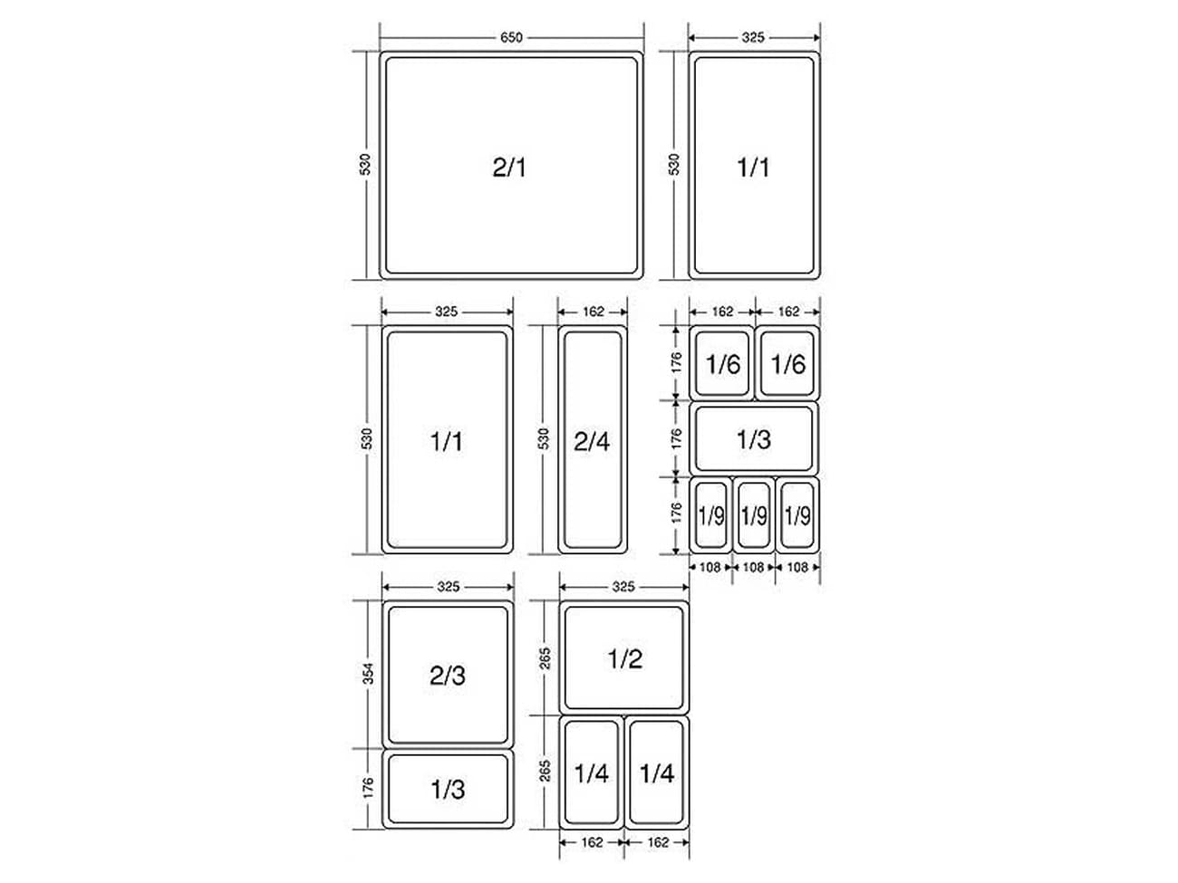 Boîte Modulus rigide GN 2/3 (x 4) - hauteur 10 cm - 35 x 32,5 cm - Matfer