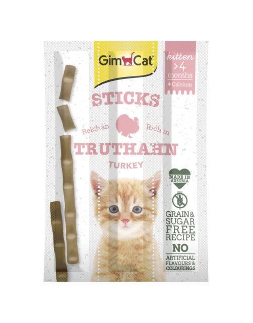 Gimcat Sticks Kitten - Kattensnack - Kalkoen 3 stuks