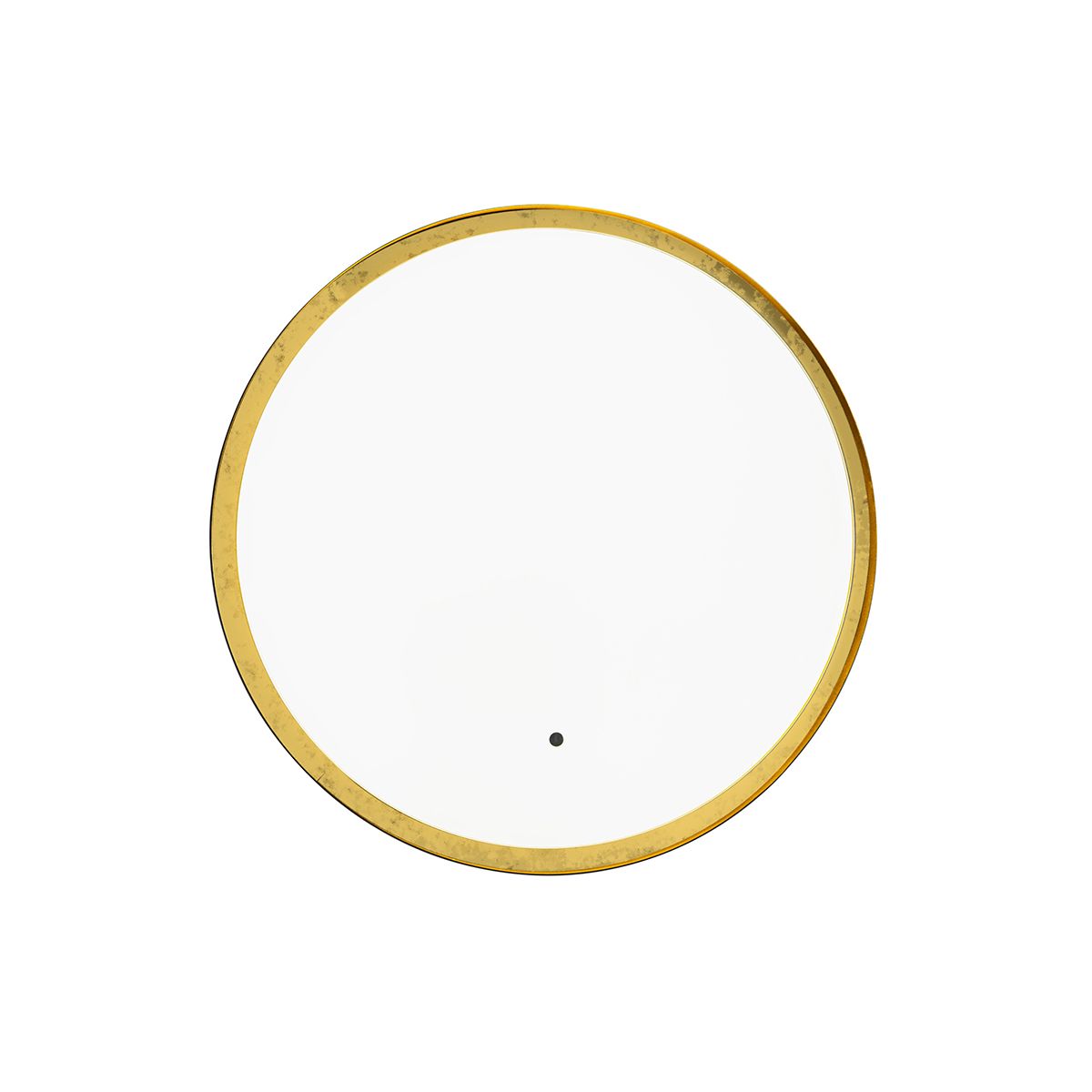 Badkamerspiegel zwart met goud incl. LED en touch dimmer - Pim