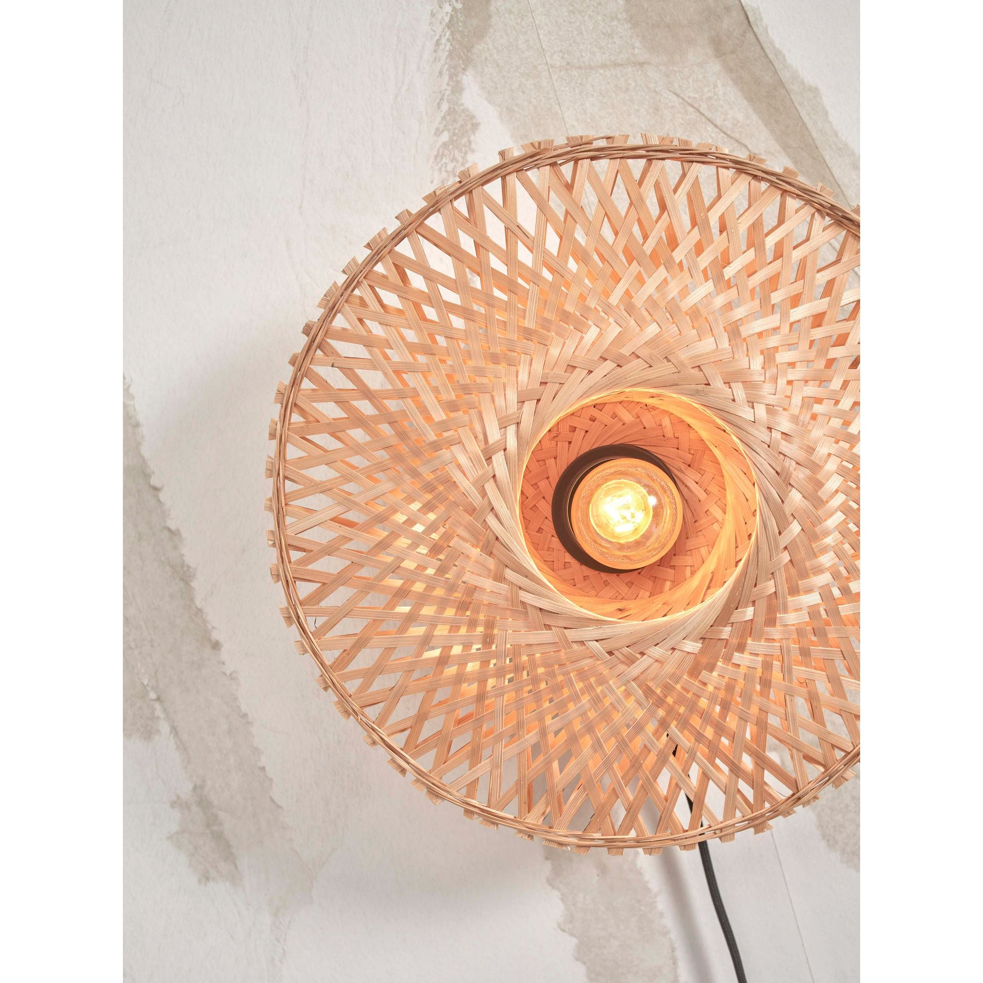GOOD&MOJO Kalimantan Wandlamp Rond - Ã30cm - Bamboe