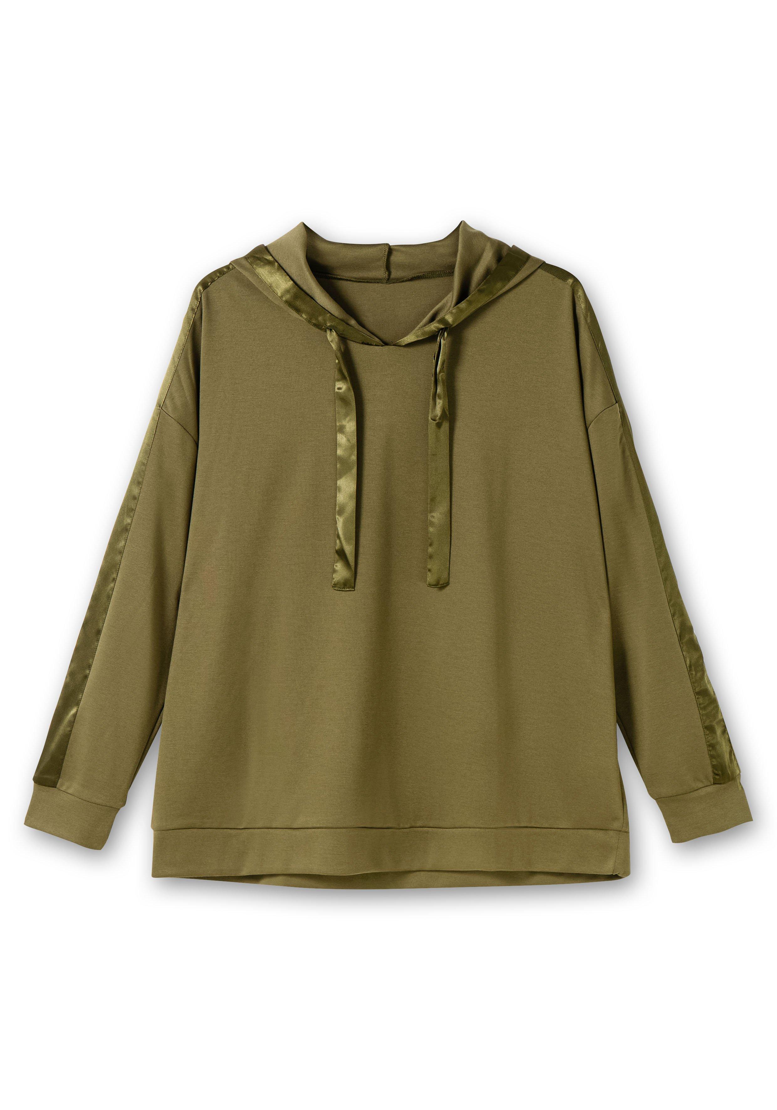 Sweatshirt mit Satinbändern und Galonstreifen
