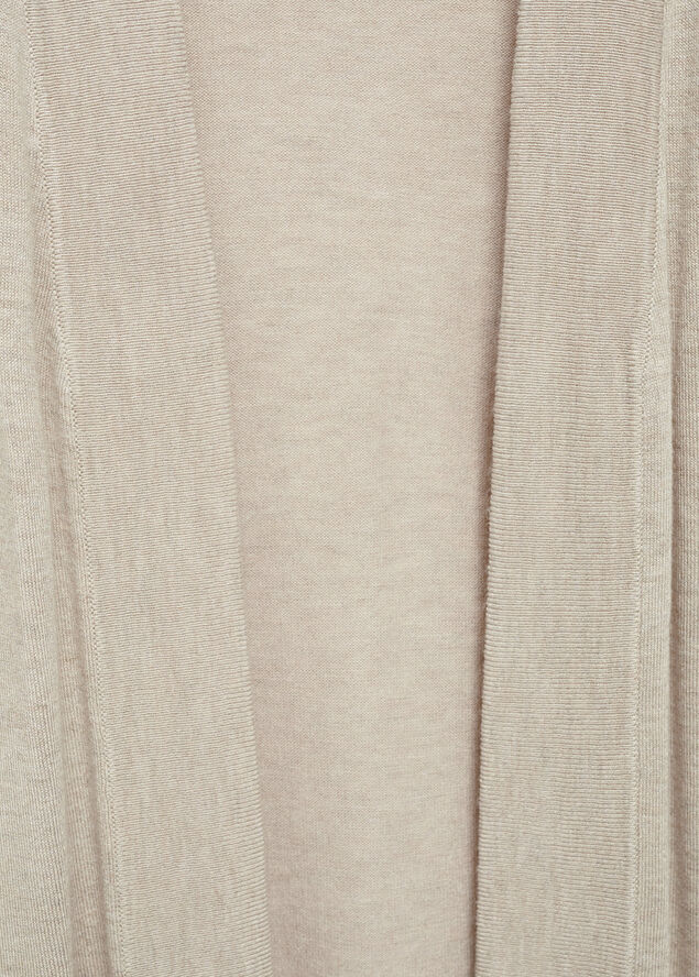 MANGO Fine-knit cardigan Lt pastel brown