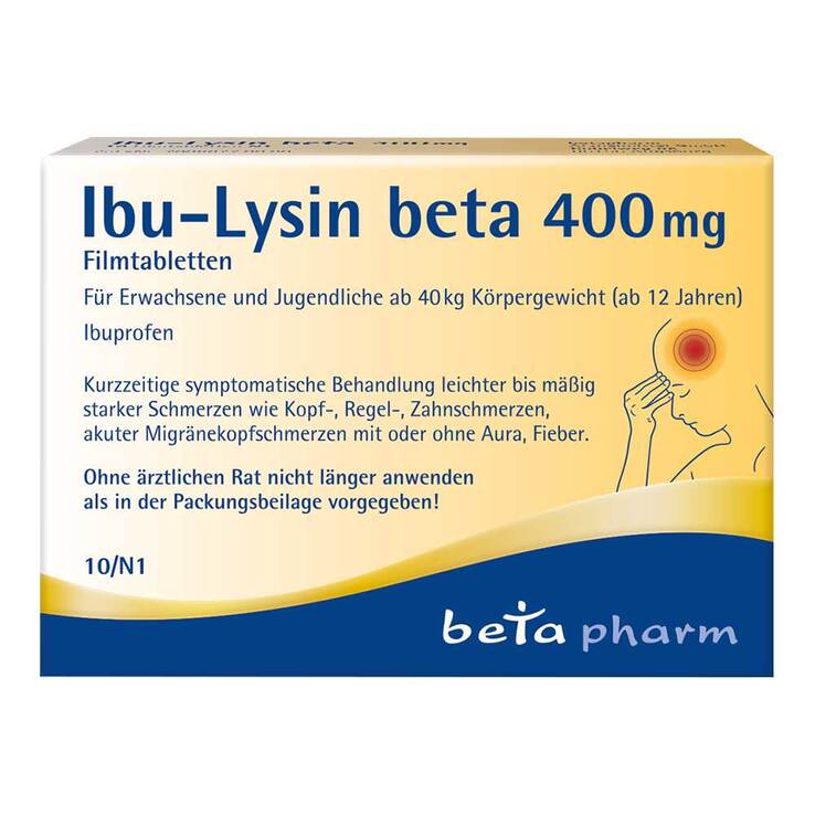 Ibu-Lysin beta 400 mg Filmtabletten, 10 St