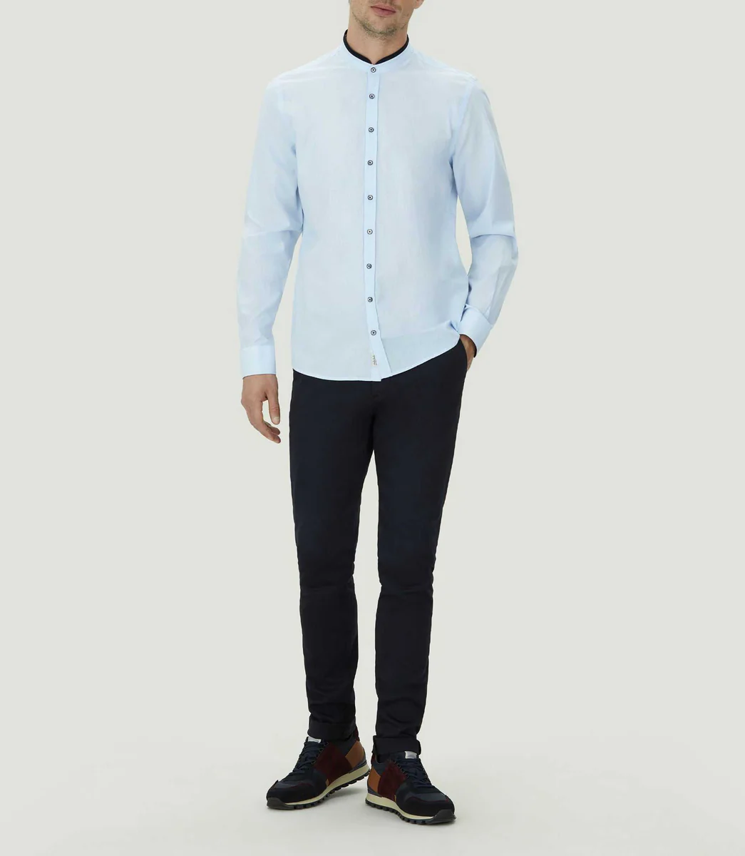 Chemise casual col mao 