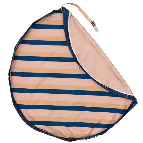 Play&go waterdicht speelkleed en opbergzak outdoor - mokka strepen