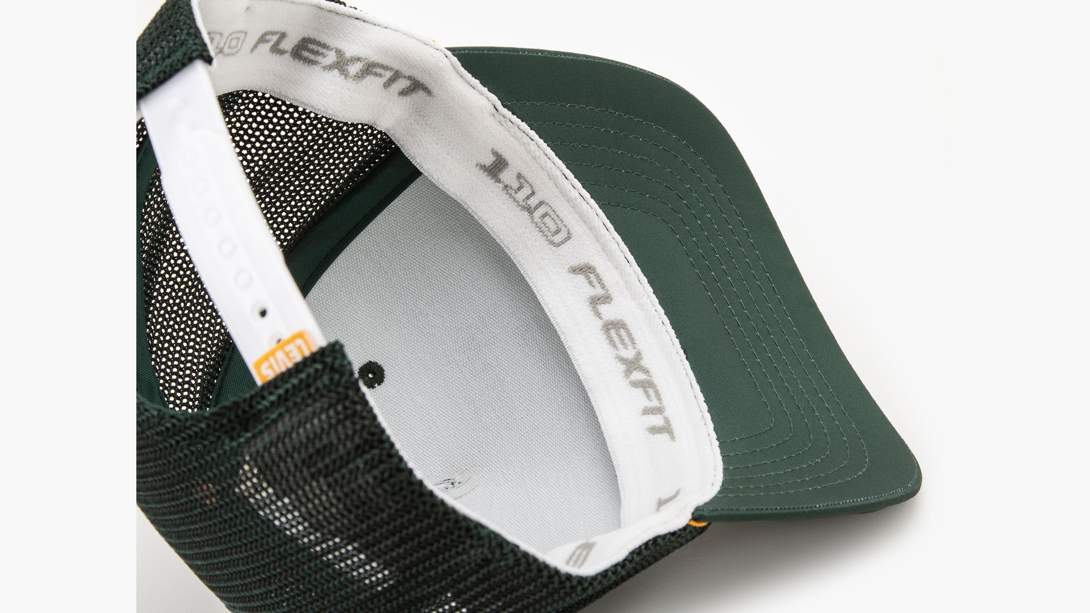 Levi's® Gold Tab™ Flexfit® casquette Trucker - Medium Green - Jaune