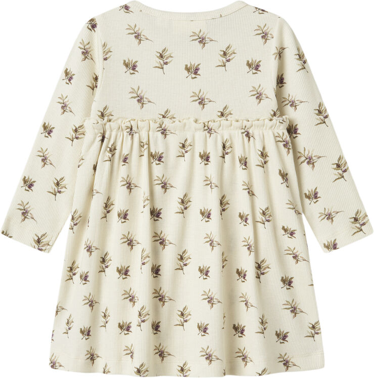 Lil' Atelier NBFGAVO ENS LS BODY DRESS LIL Turtledove/olive