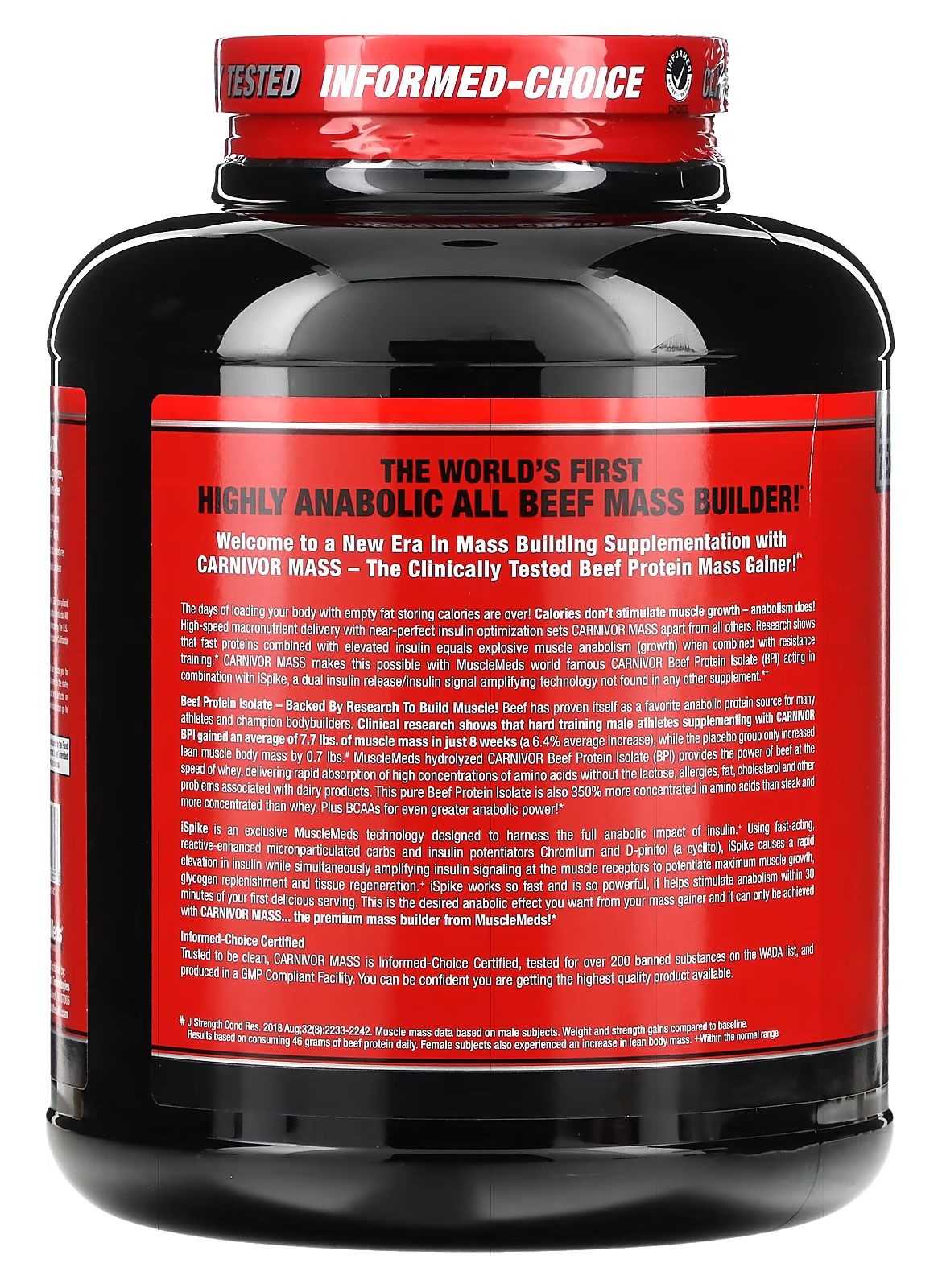 MuscleMeds Carnivor Mass 2,5 kg