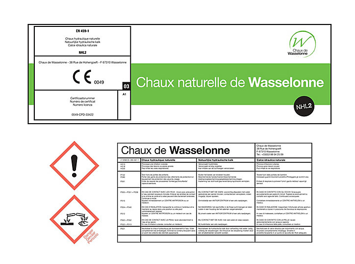 Chaux hydraulique naturelle de Wasselonne 25 kg