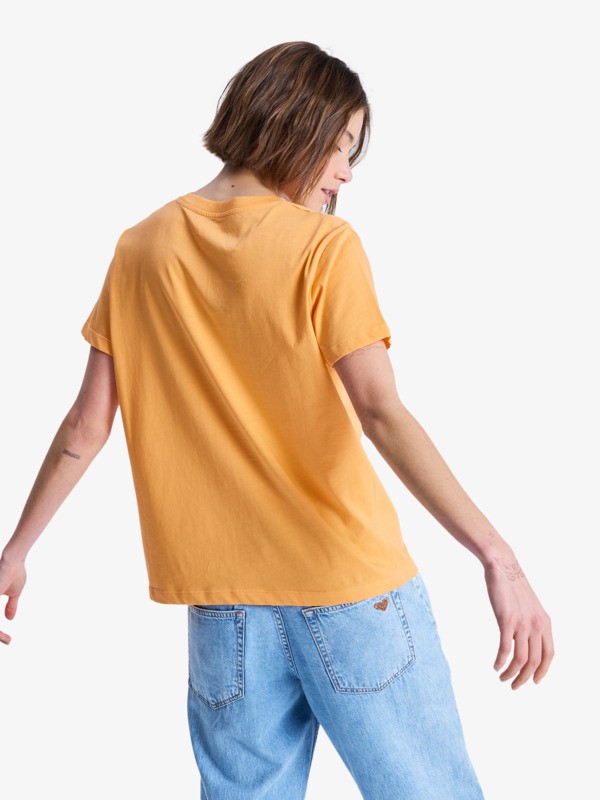 Ocean Road Art T-shirt à manches courtes Orange Femme