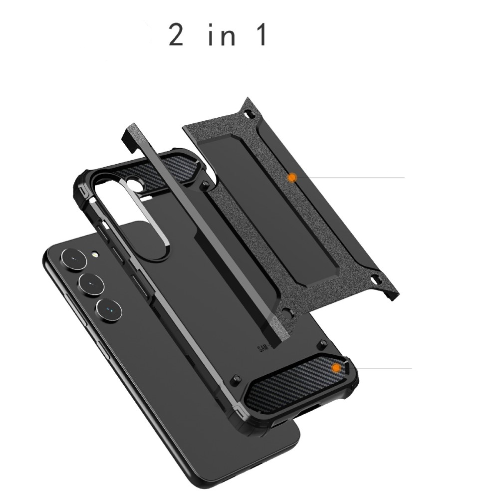 Samsung Galaxy S23 5G Outdoor Hybrid Hardcase Hülle - Schwarz