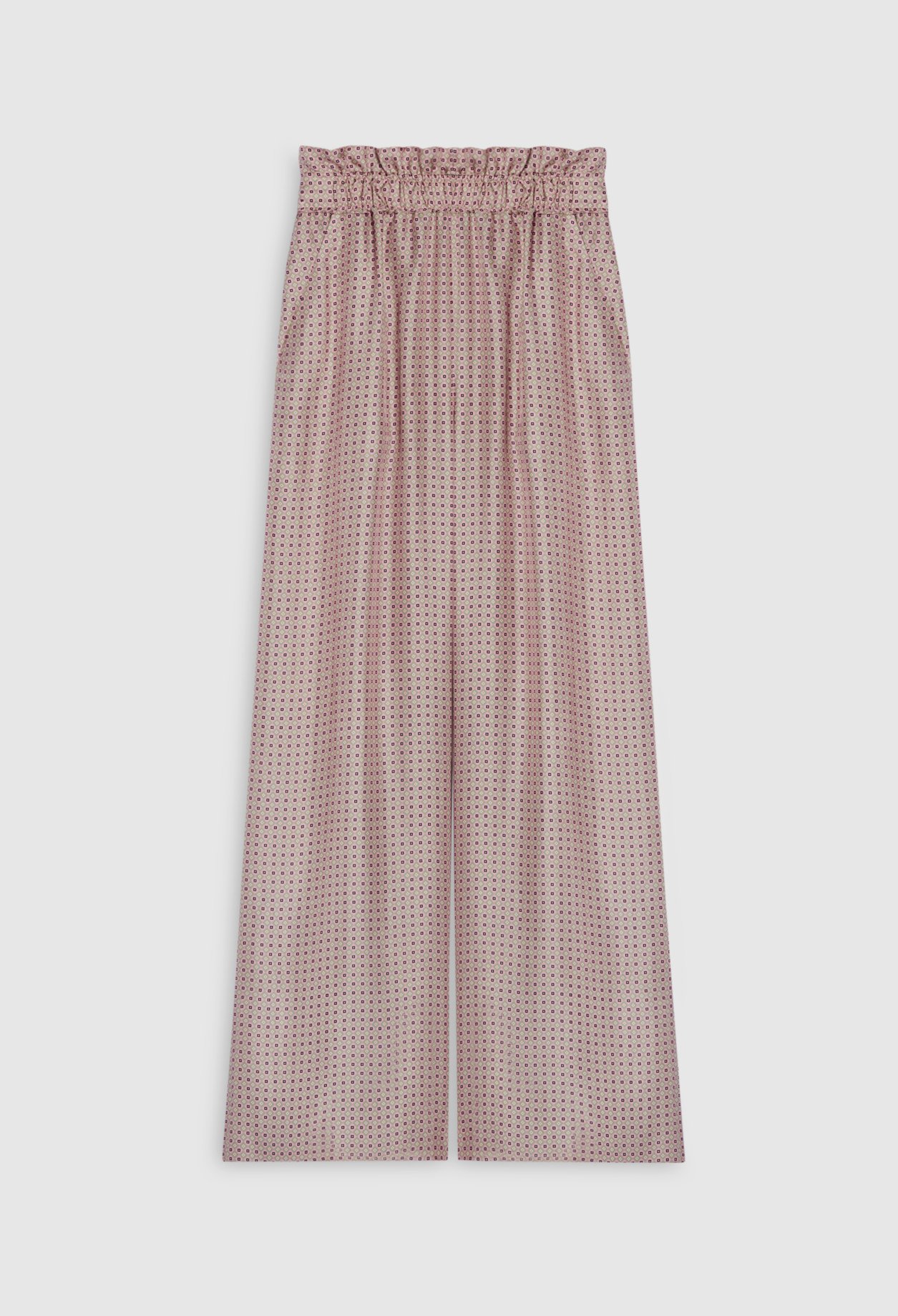 Pantalon large soie rose