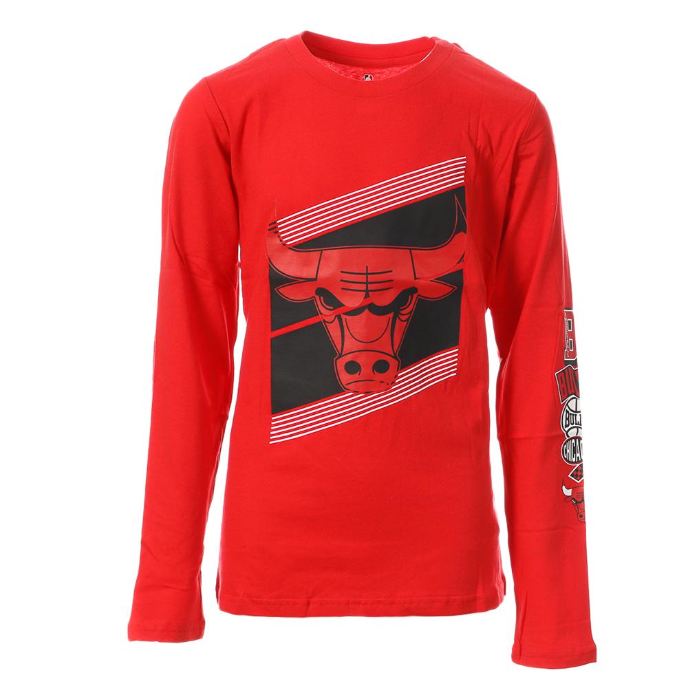 NBA T-shirt Manches Longues Rouge Garçon NBA Chicago Bulls