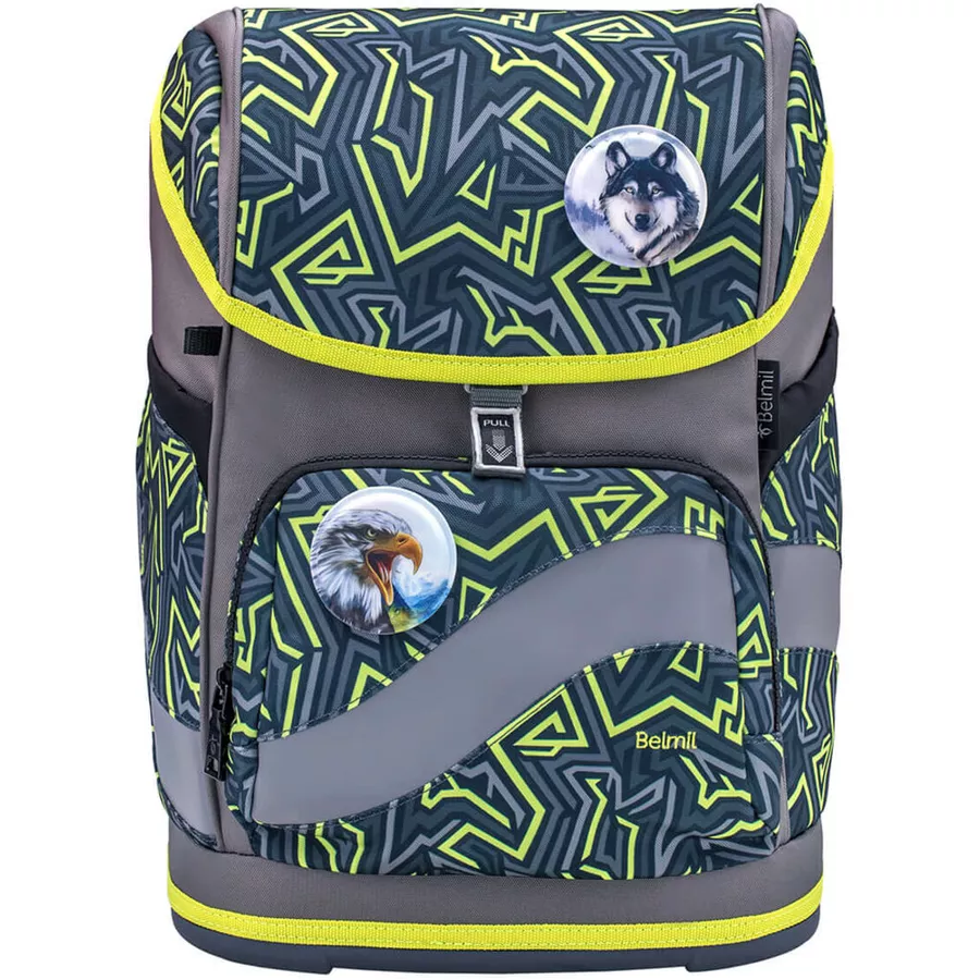 Belmil Schulranzen Premium Smarty Plus Set 5-teilig Iguana