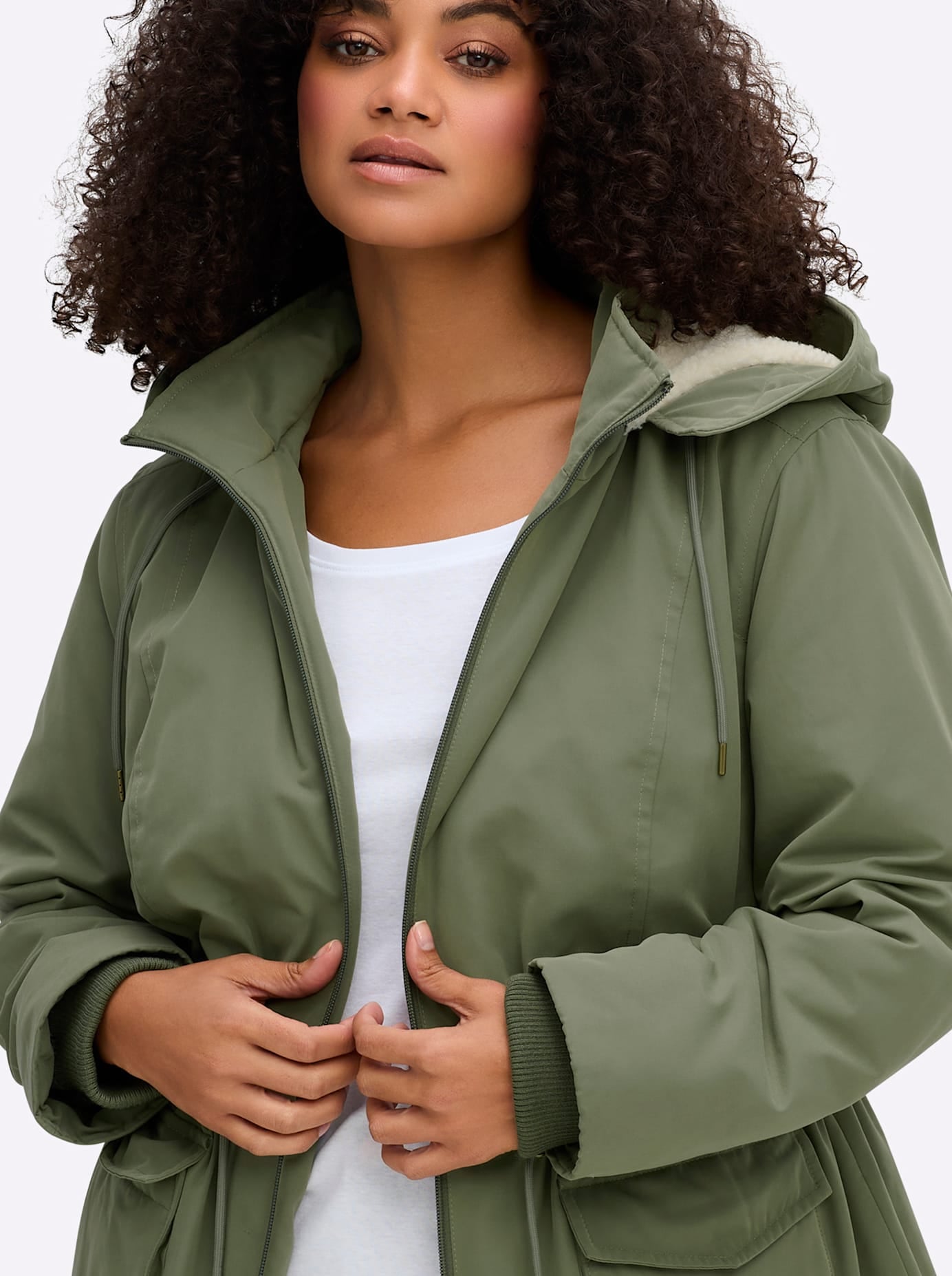 Sheego Parka mit Kapuze