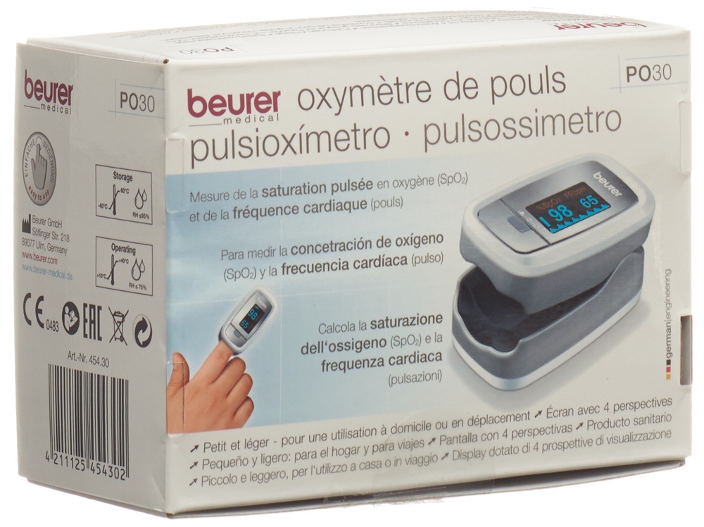 Beurer Fingerpulsoximeter<br>1 Stück, PO 30