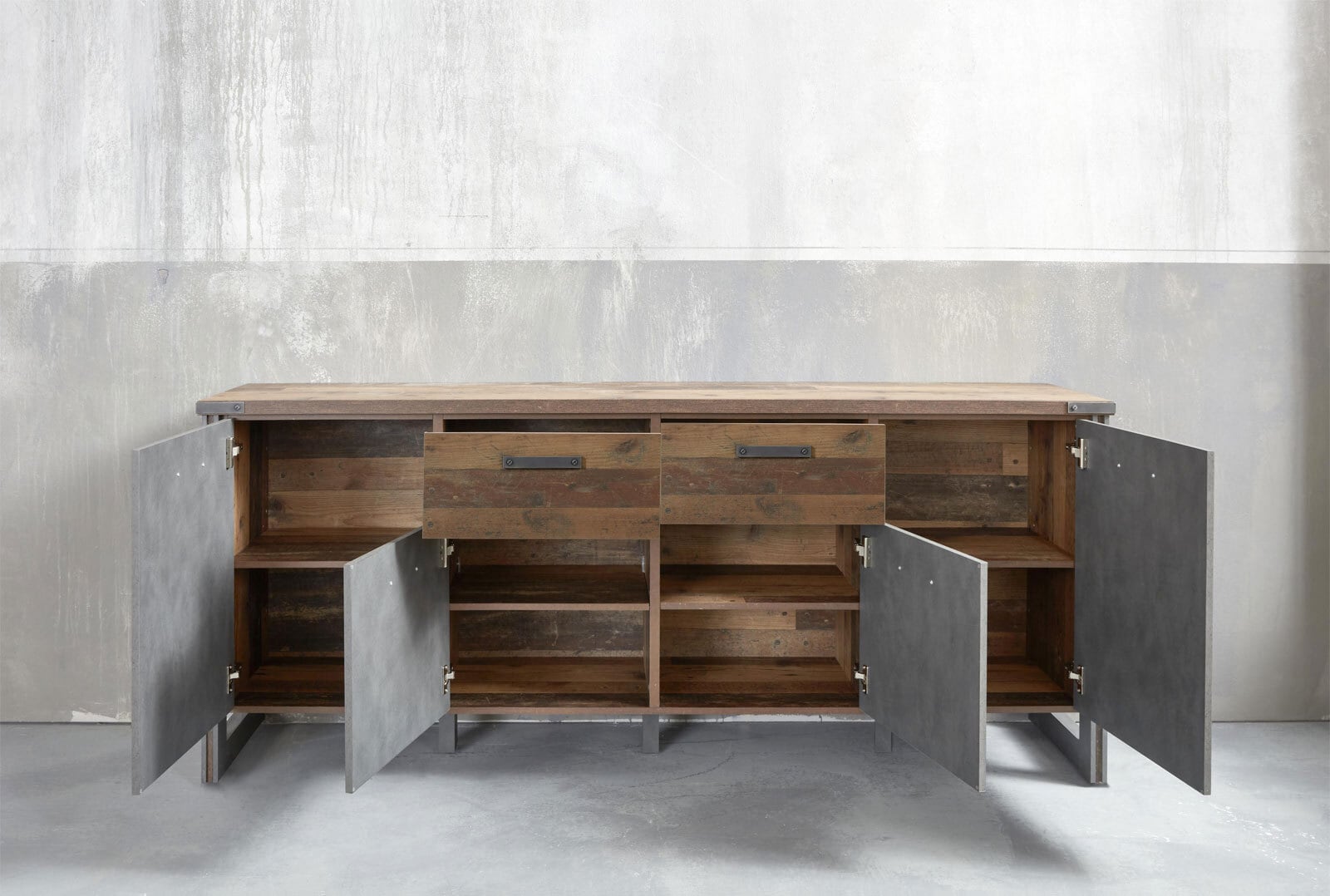 Sideboard Prime Grau/Braun 207 x 88 x 42 cm