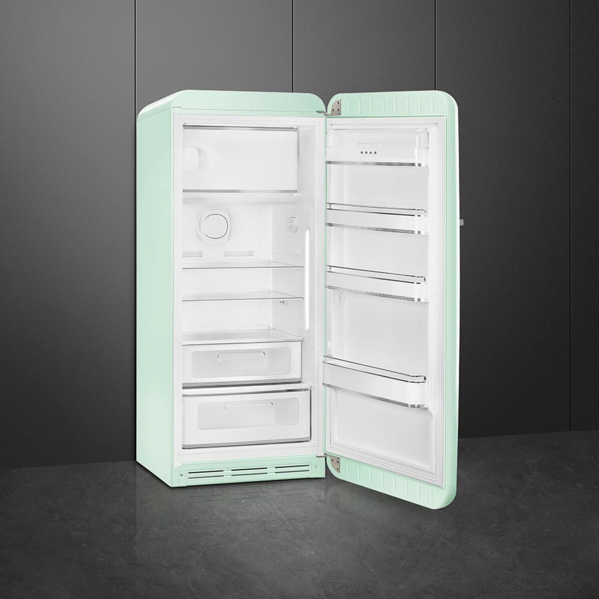 Smeg FAB28RPG6 Kjøleskap Med Fryser 153cm Høyrehengt Pastellgrønn