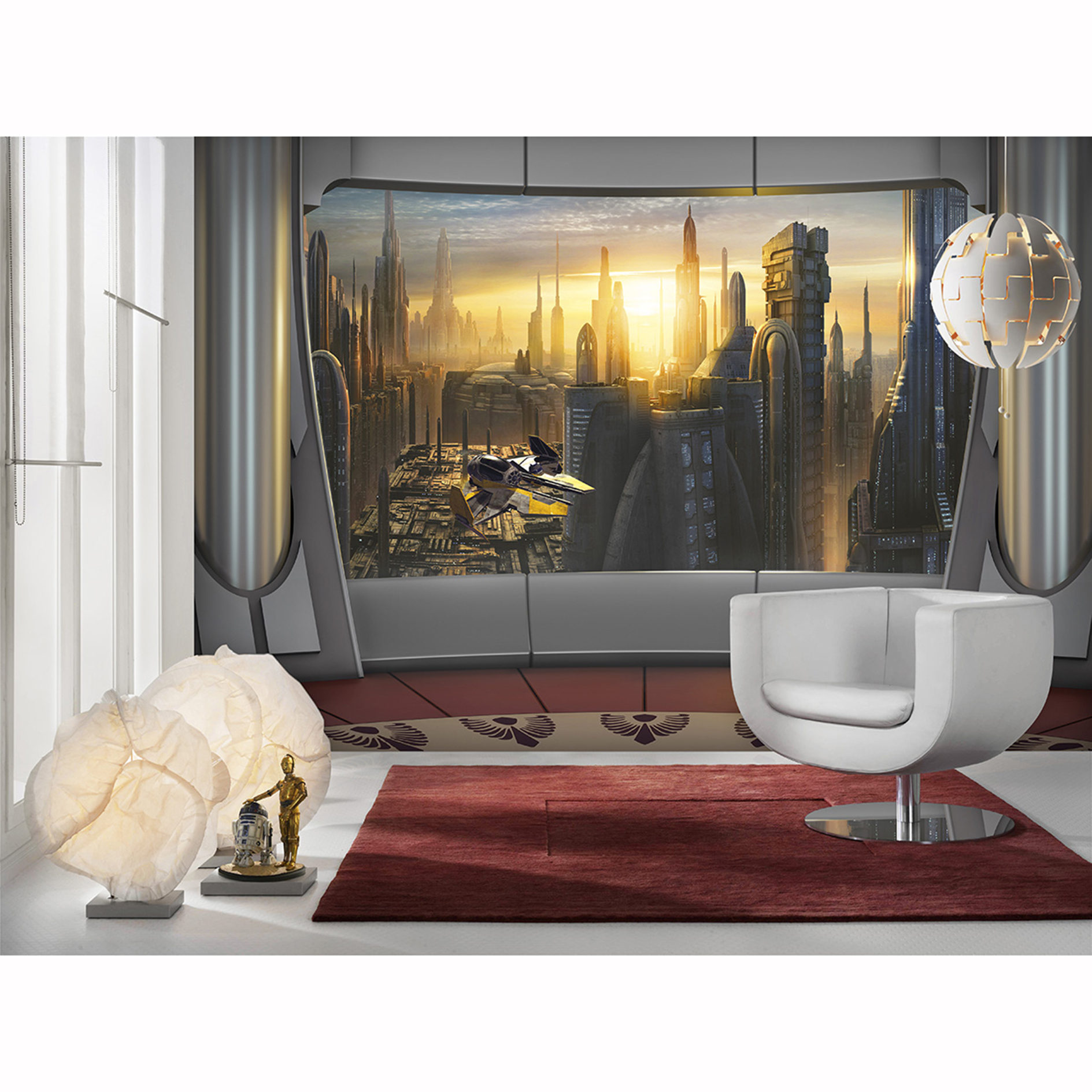 Papier-Fototapete STAR WARS CORUSCANT - 3,68 Meter