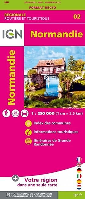 IGN - NR02 NORMANDIE 1 250 000