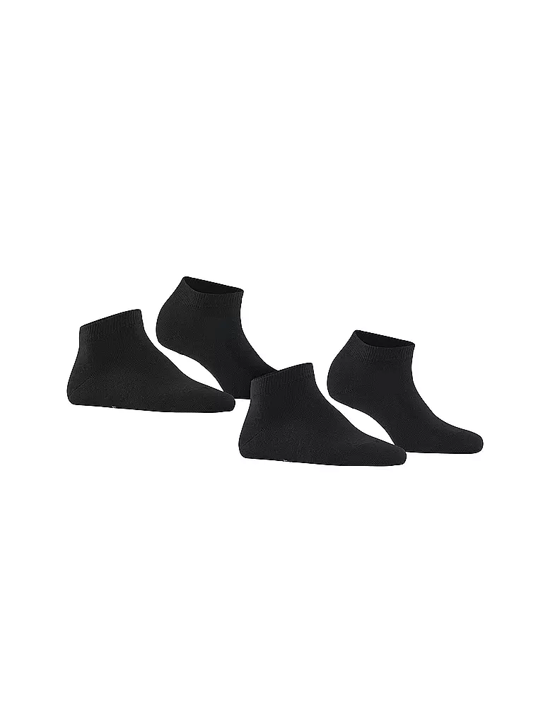 FALKE Sneakersocken Happy 2er Pkg black schwarz