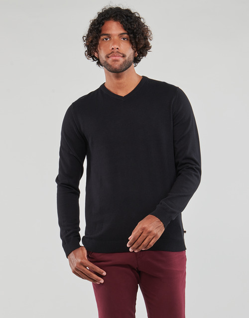 Jack & Jones - JJEBASIC KNIT V-NECK - Noir