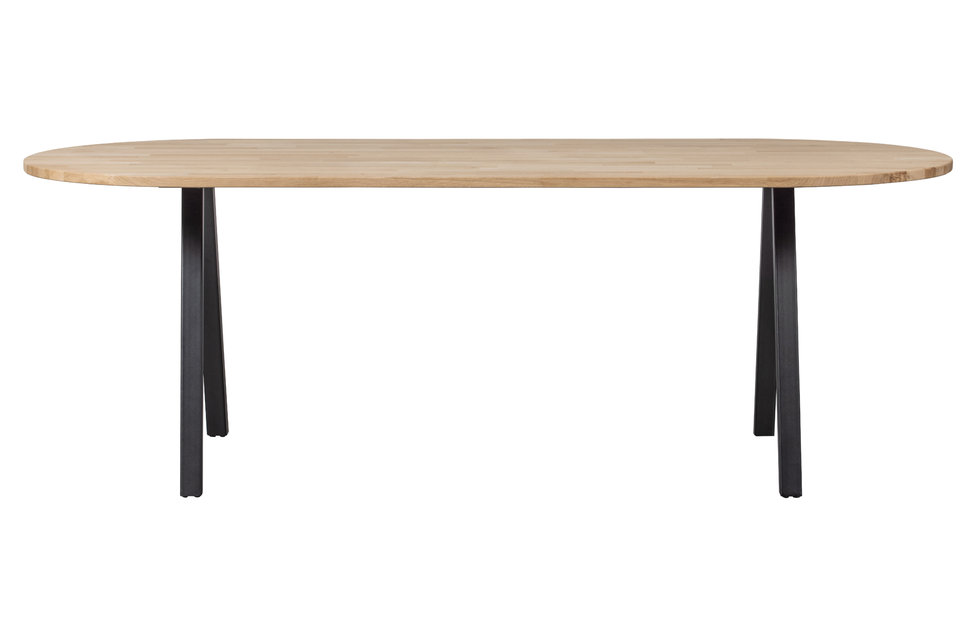 Tablo tafel ovaal eiken onbehandeld [fsc] 2-standen poot