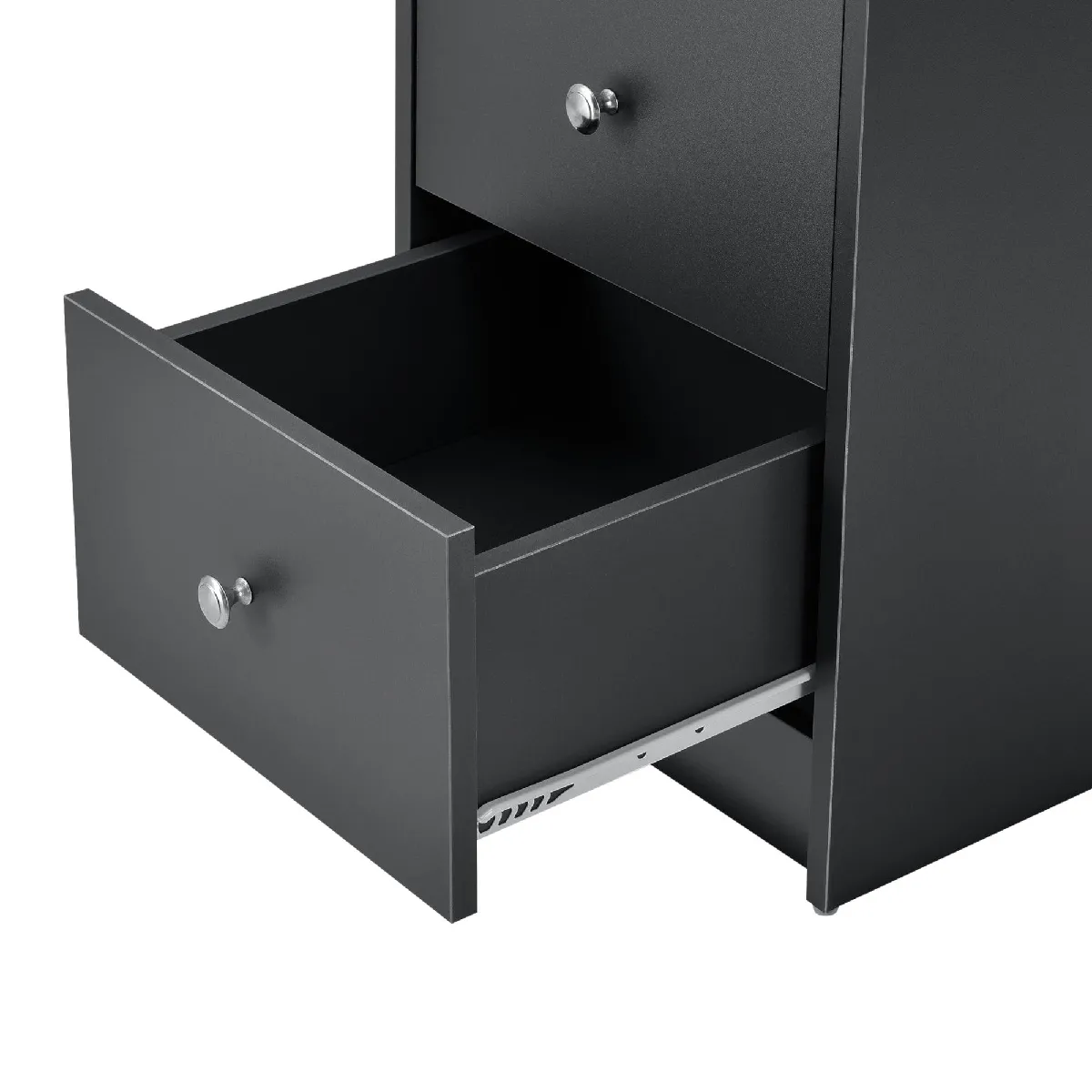 Bureau avec tiroirs Helloshop26 - Bois et mélaminé Gris