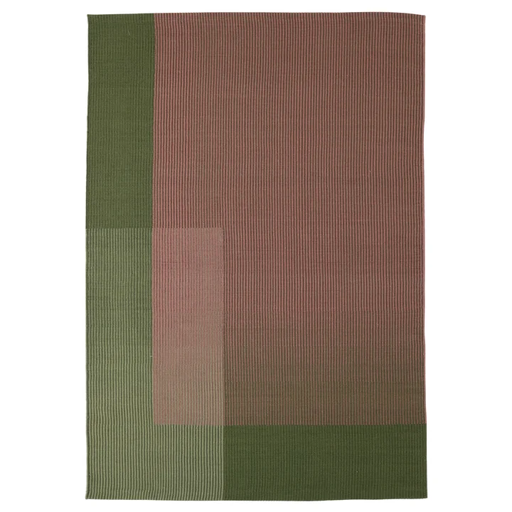 nanimarquina - Haze 3 Wollteppich, 200 x 300 cm, grün / rosé
