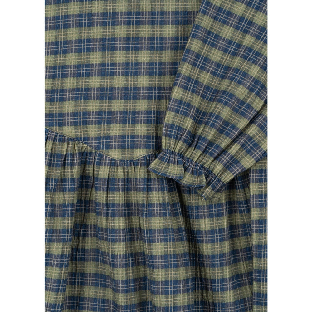 Køb Konges Sløjd Laurel Blue Check Terre Kjole GOTS