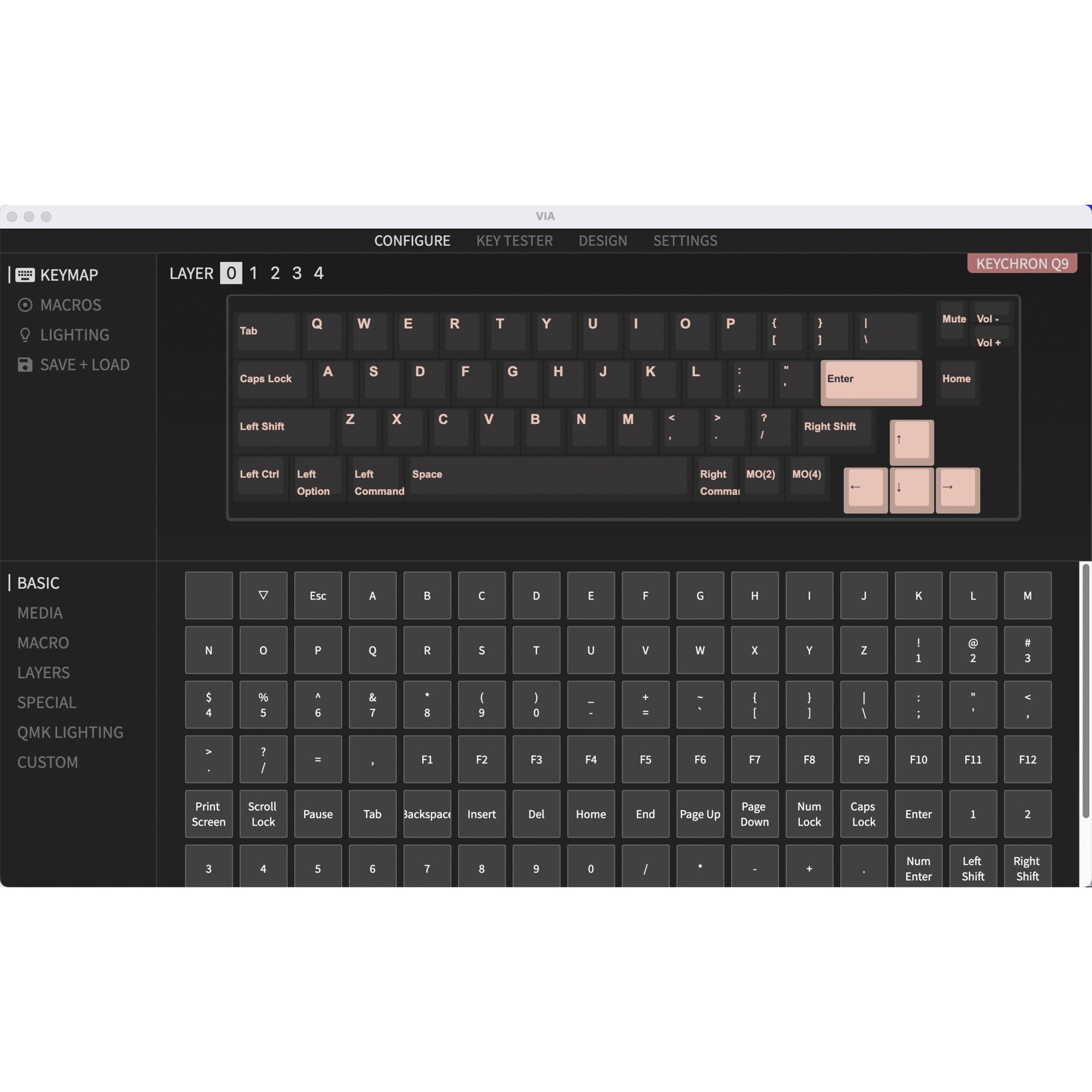 Keychron Gaming-Tastatur Q9 Barebone ISO Knob