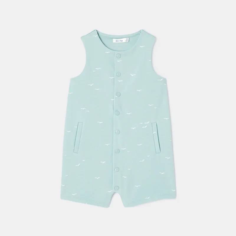 Combinaison courte en coton turquoise mixte Absorba Turquoise