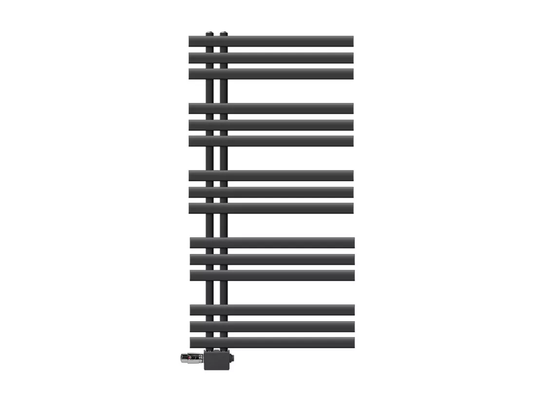 Radiateur sèche-serviettes anthracite raccordement universel 600 x 1200 mm