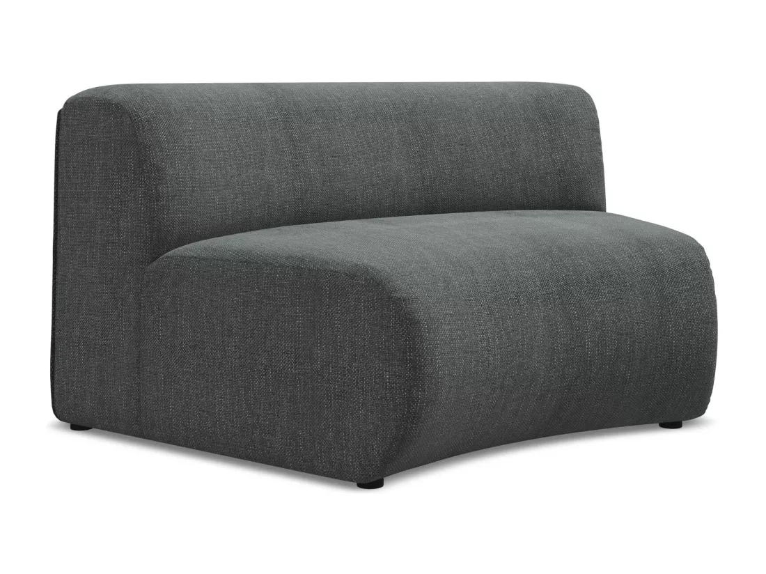 Fauteuil d'angle pour canapé modulable en tissu chenille - graphite - EKAHI